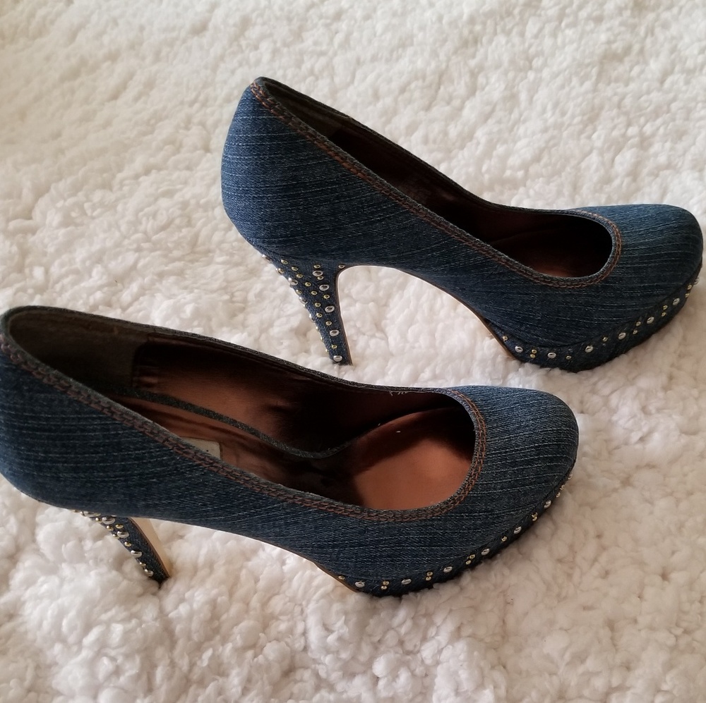 Steve Madden Studded Denim Heels